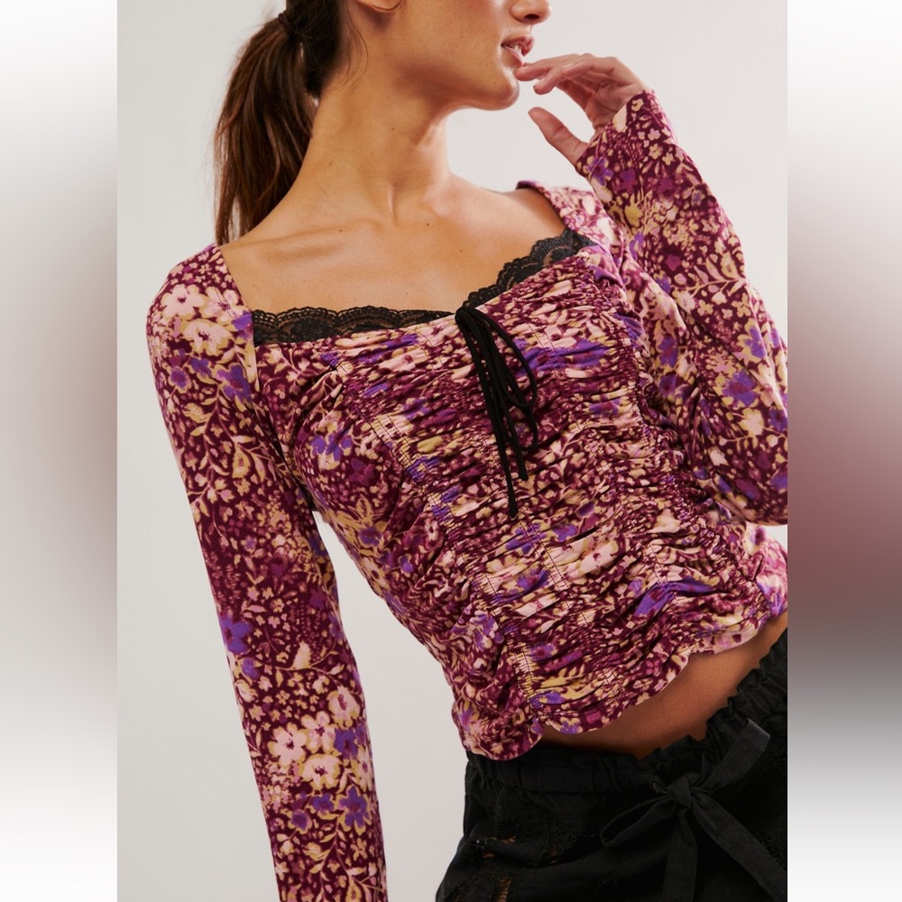 Free People Layer It On Me Long Sleeve Tee Size XL NWT